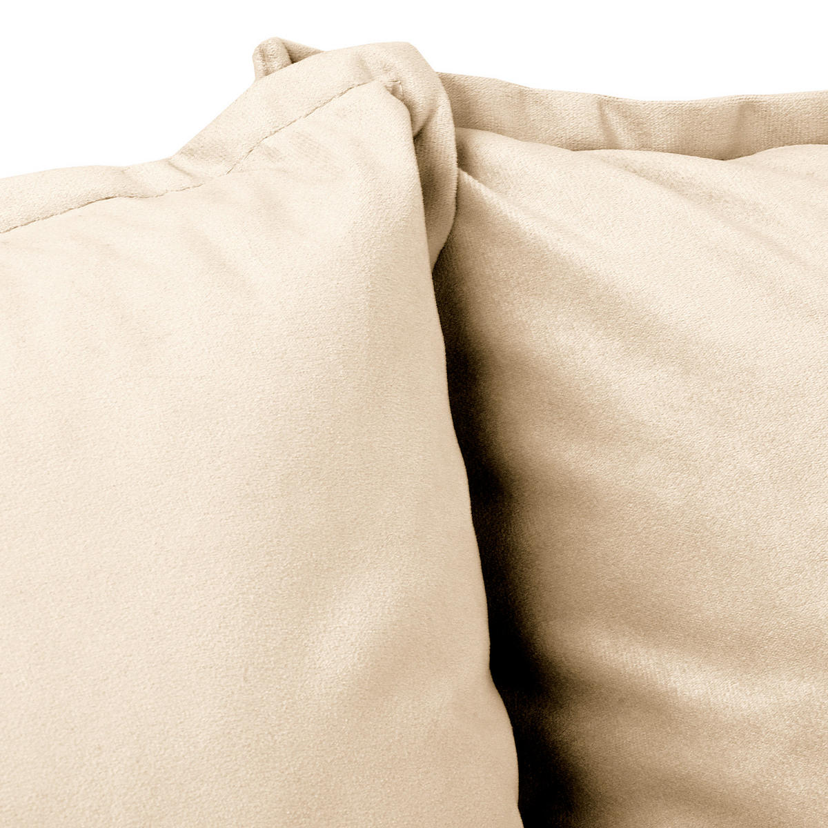 2-SITZER-SOFA JULI in Samt Beige  - Beige/Schwarz, Design, Holz/Textil (138/86/100cm) - P & B