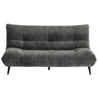 2-SITZER-SOFA in Mikrofaser Anthrazit  - Anthrazit/Schwarz, Konventionell, Textil/Metall (198/100/101cm) - MID.YOU