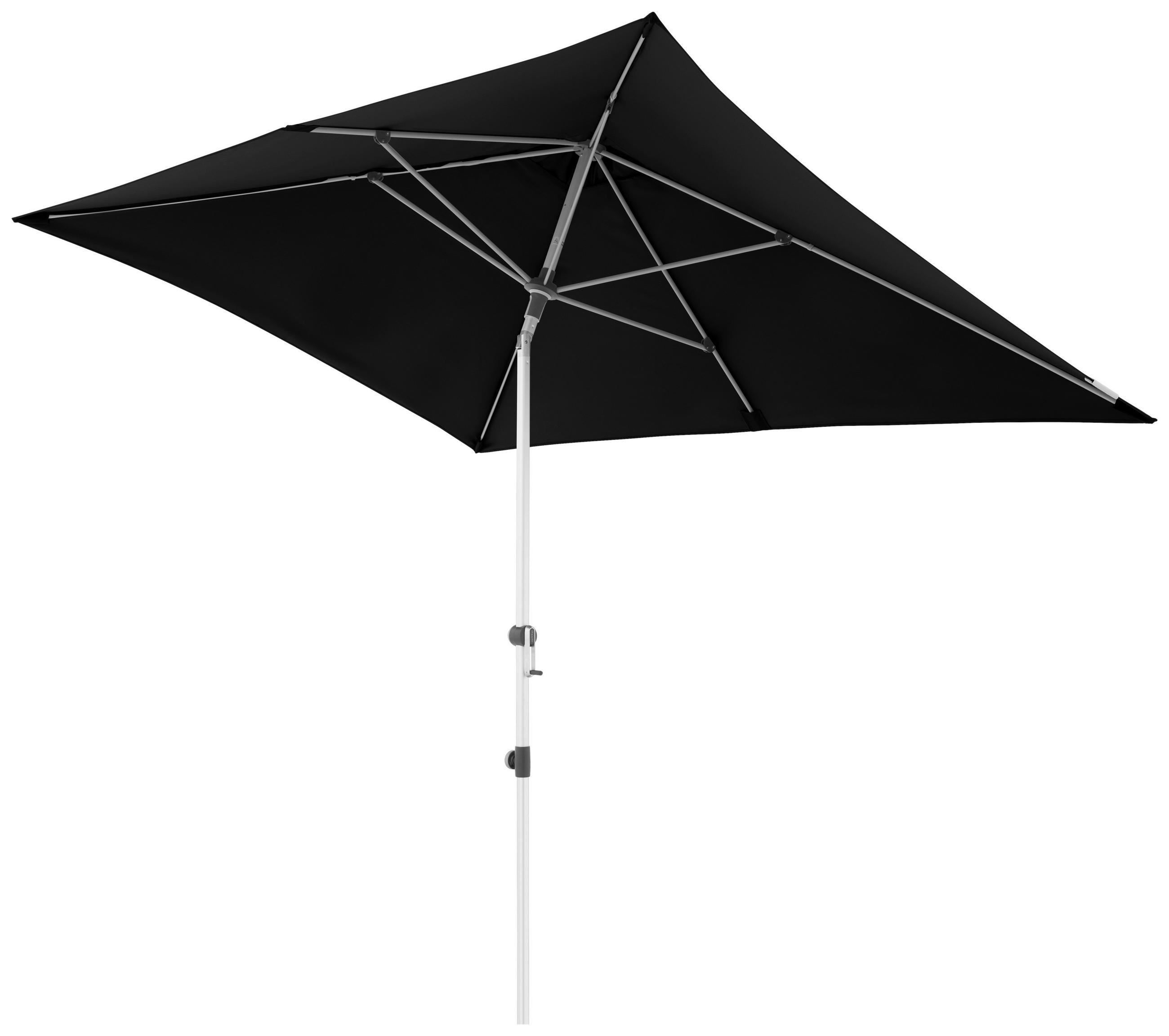 SONNENSCHIRM 300x200 cm Schwarz  - Alufarben/Schwarz, Basics, Textil/Metall (300/200cm) - Doppler