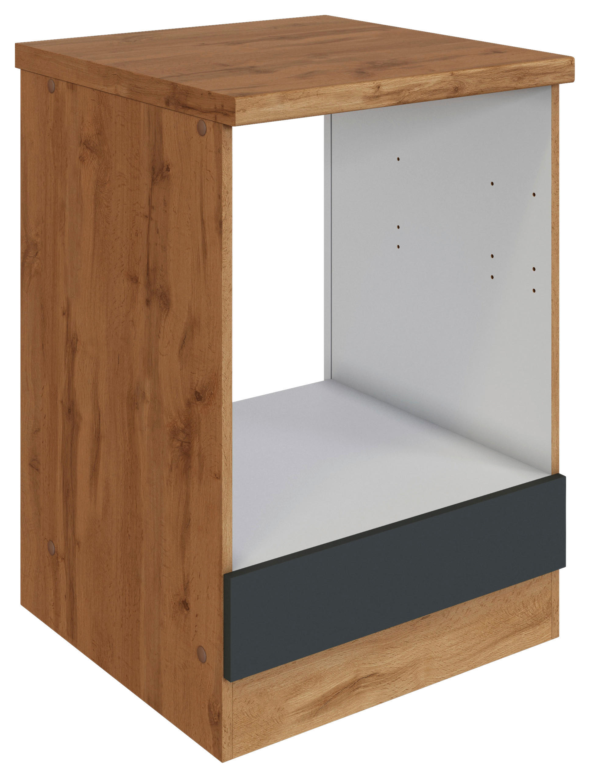 HERDUMBAUSCHRANK 60/86/60 cm  in Grau, Eiche Wotan  - Eiche Wotan/Grau, Design, Holzwerkstoff (60/86/60cm) - Held