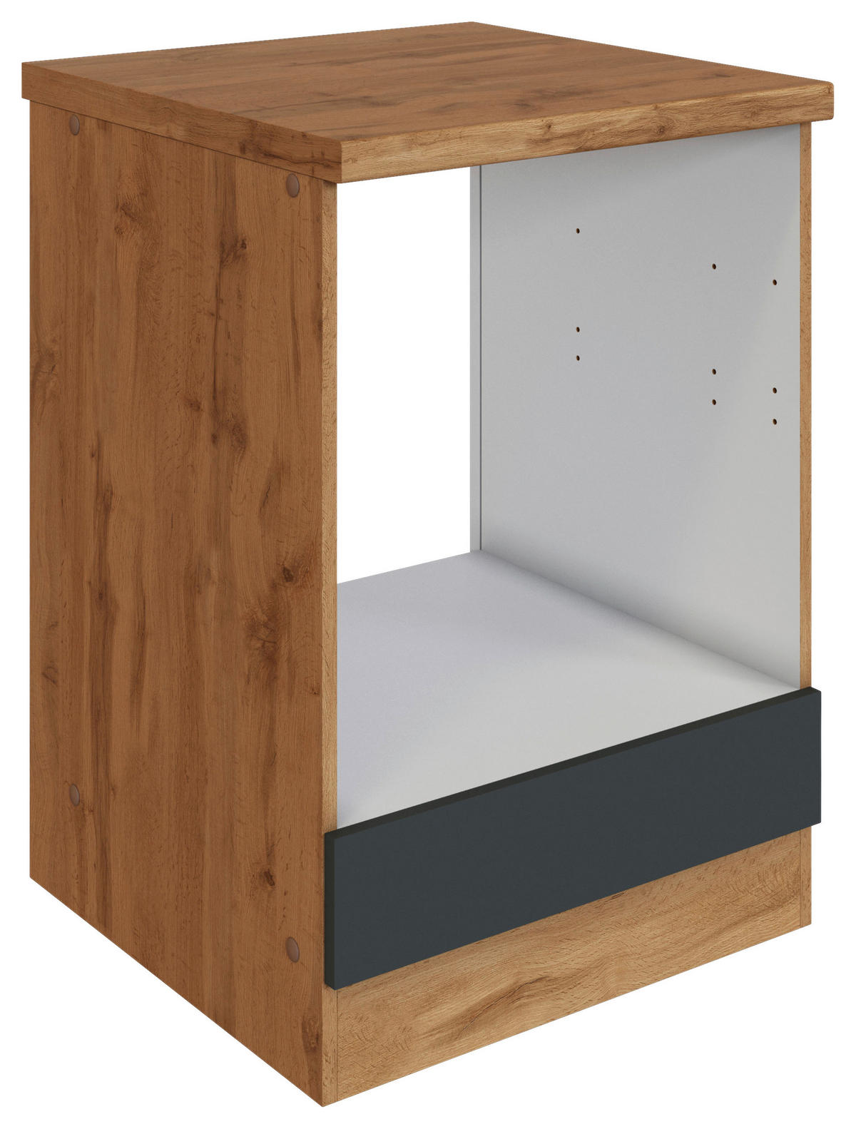 HERDUMBAUSCHRANK 60/86/60 cm  in Grau, Eiche Wotan  - Eiche Wotan/Grau, Design, Holzwerkstoff (60/86/60cm) - Held