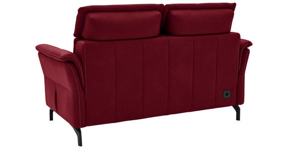 2-SITZER-SOFA in Mikrofaser Rot  - Rot/Schwarz, KONVENTIONELL, Textil/Metall (178/103/95cm) - Dieter Knoll