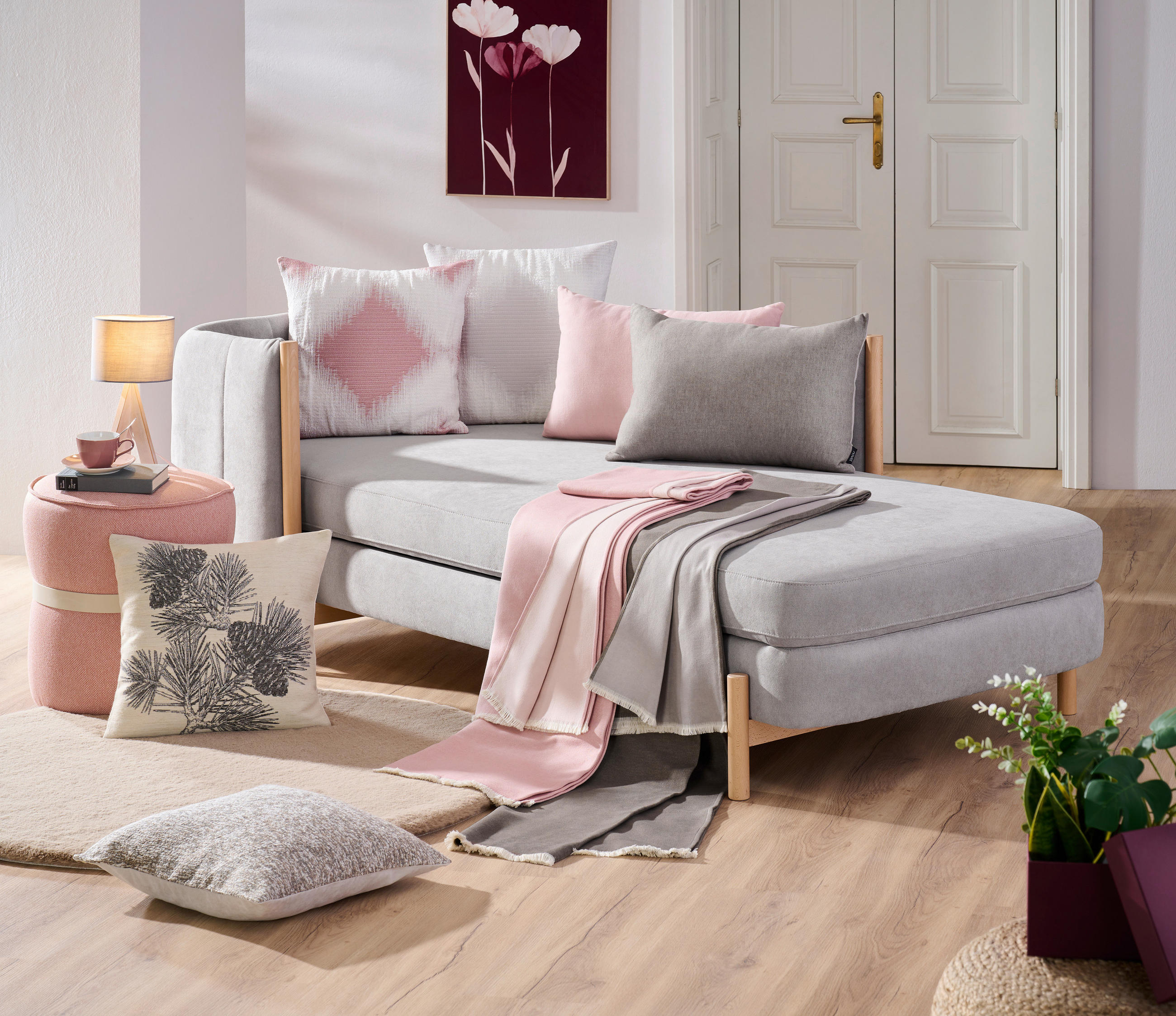 WENDEDECKE MAGDA 140/210 cm  - Dunkelgrau/Grau, Natur, Textil (140/210cm) - Novel