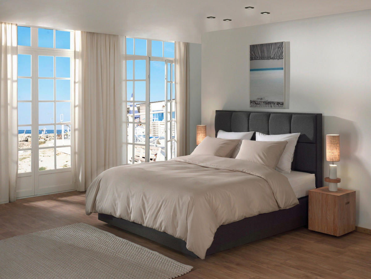 BETTWÄSCHE Suite-Casablanca Renforcé 155/220 cm  - Sandfarben, Basics, Textil (155/220cm)