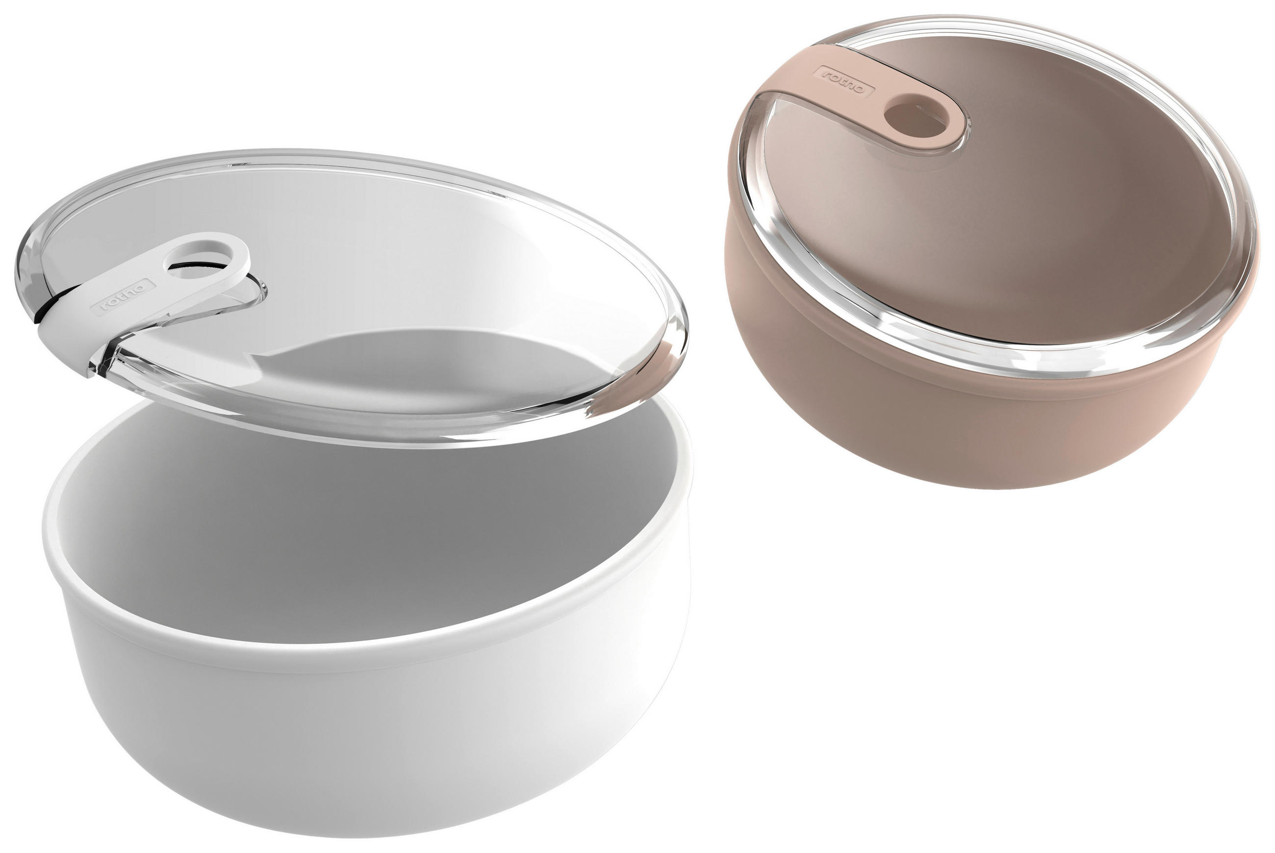 FRISCHHALTEDOSENSET Ela 2-teilig  - Transparent/Altrosa, KONVENTIONELL, Kunststoff (20,2/19,7/10,8cm) - Rotho