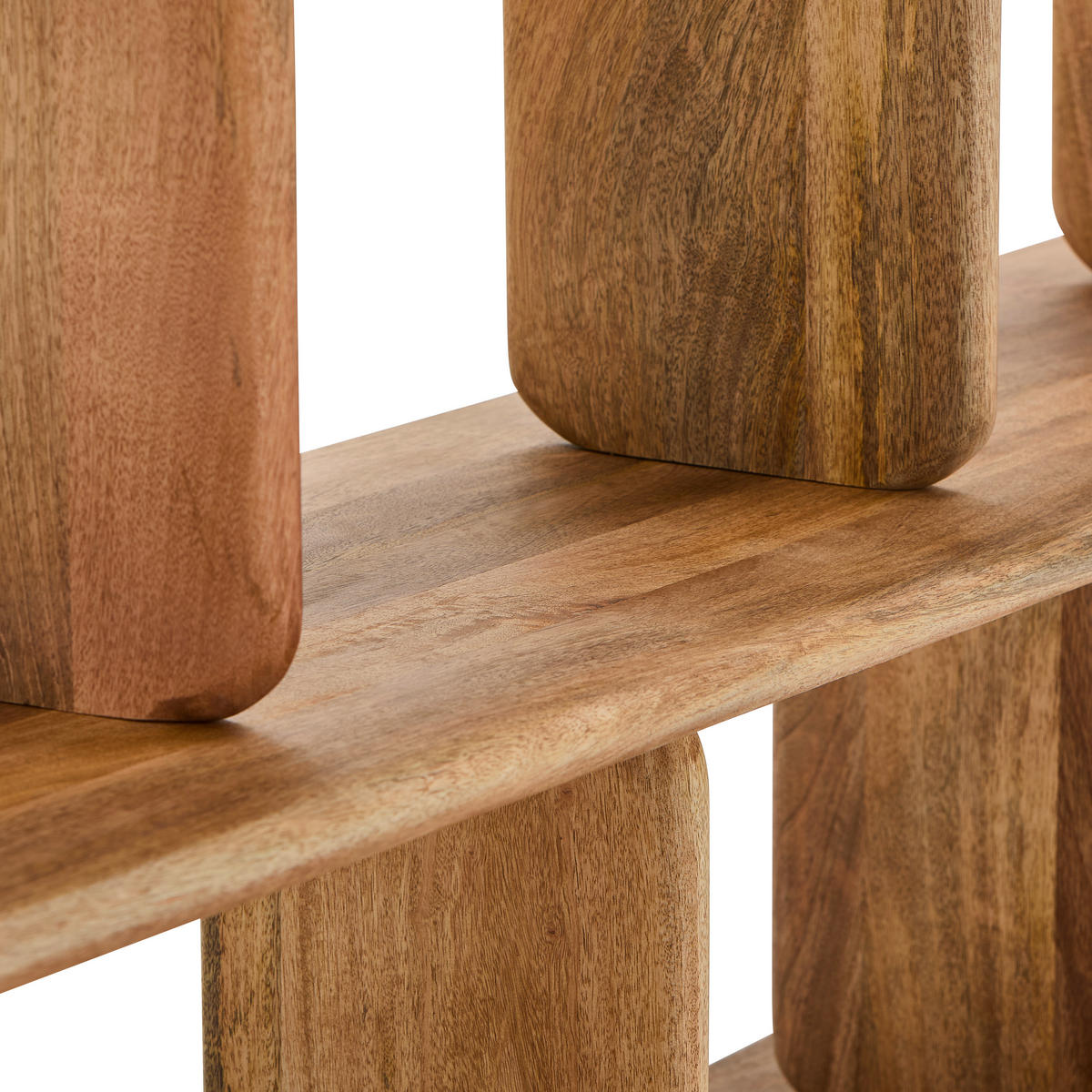 REGAL Mangoholz vollmassiv Naturfarben  - Naturfarben, Design, Holz (160/72/36cm) - Livetastic