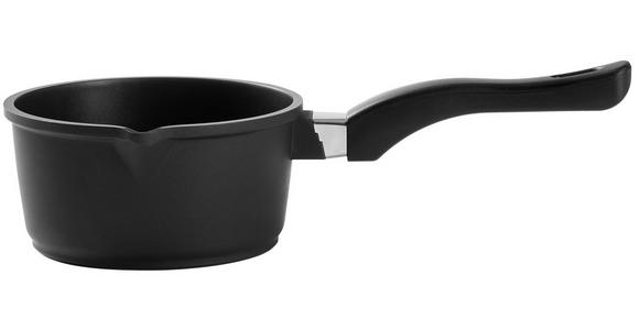 STIELKASSEROLLE Turin 1,1 L  - Edelstahlfarben/Schwarz, KONVENTIONELL, Kunststoff/Metall (16/8,5cm) - Homeware Profession.