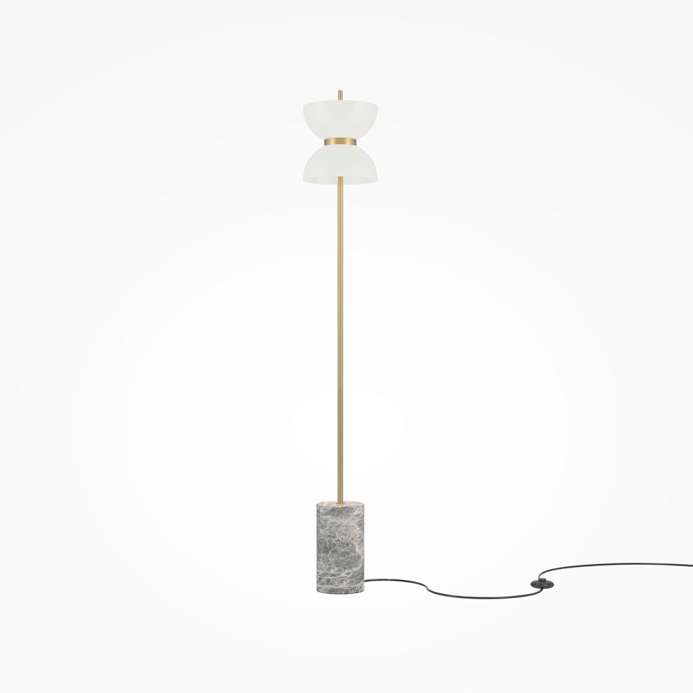 STEHLEUCHTE - Goldfarben/Grau, Modern, Stein/Metall (22/145cm) - MAYTONI