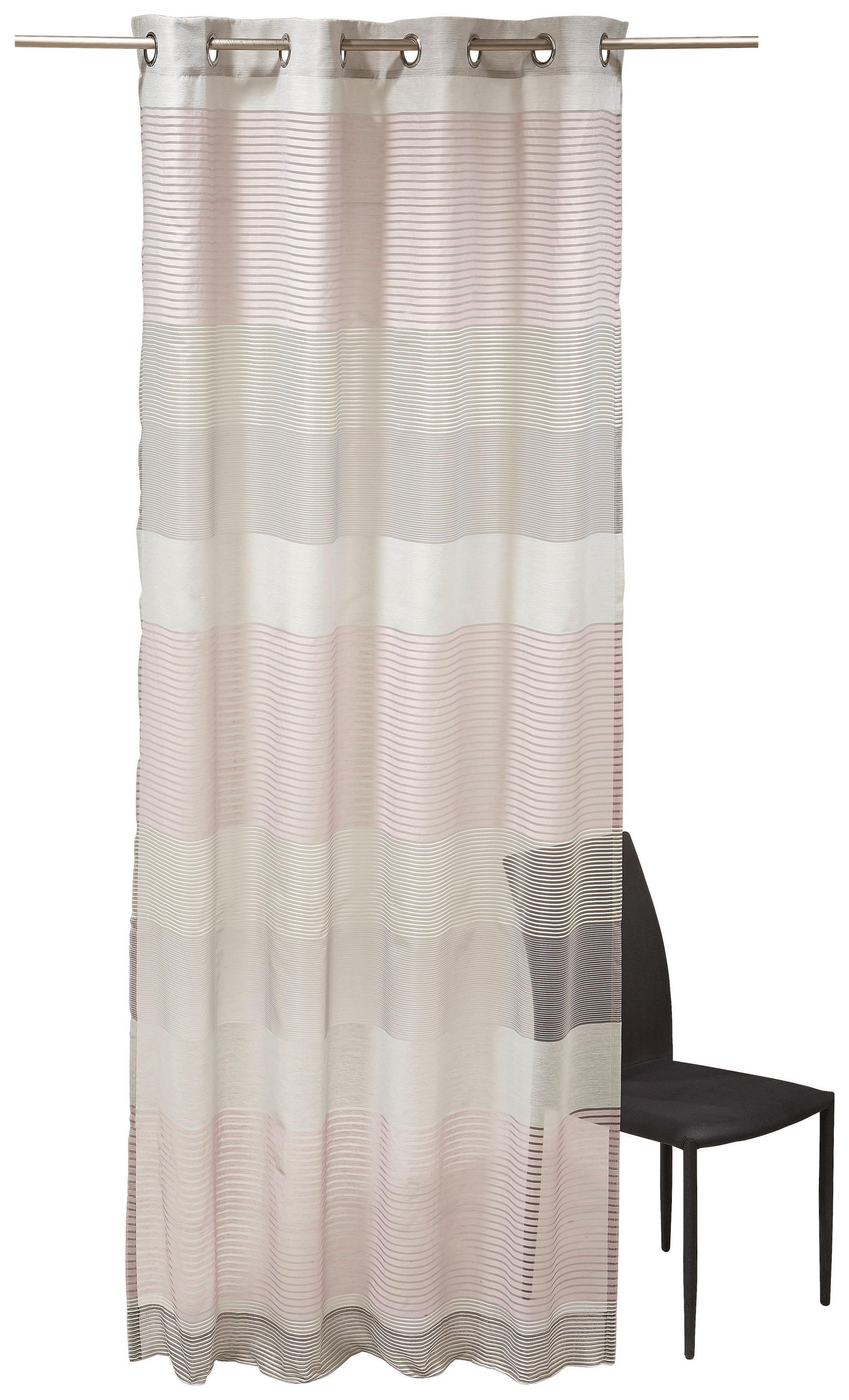 ZÁVĚS S OČKY, průhledné, 140/250 cm - starorůžová/krémová, Design, textil (140/250cm) - Joop!