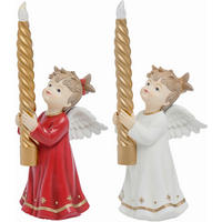 DEKOENGEL - Gelb/Rot, LIFESTYLE, Kunststoff (8,2/23,5/29,7cm) - X-Mas