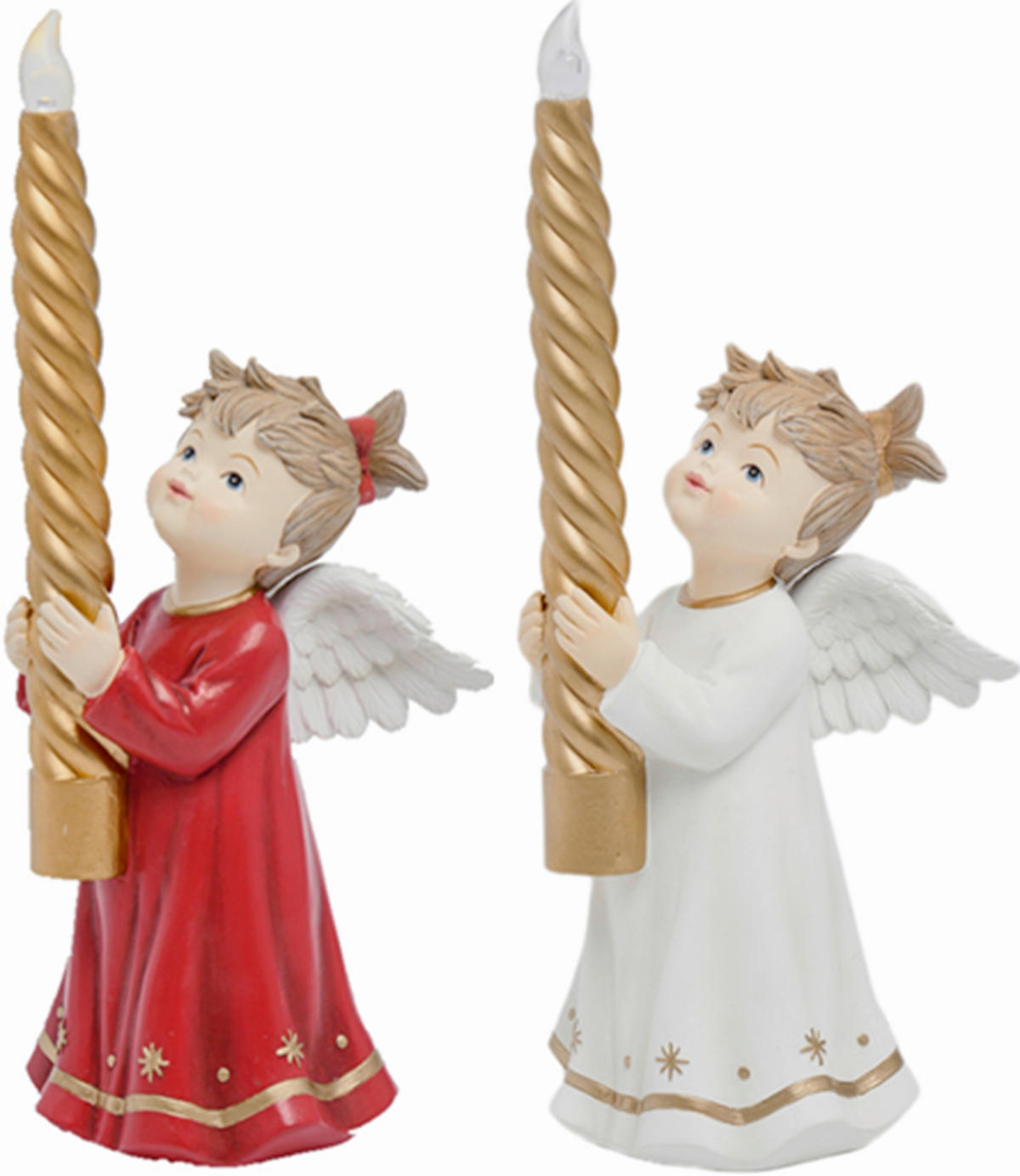 DEKOENGEL - Gelb/Rot, LIFESTYLE, Kunststoff (8,2/23,5/29,7cm) - X-Mas