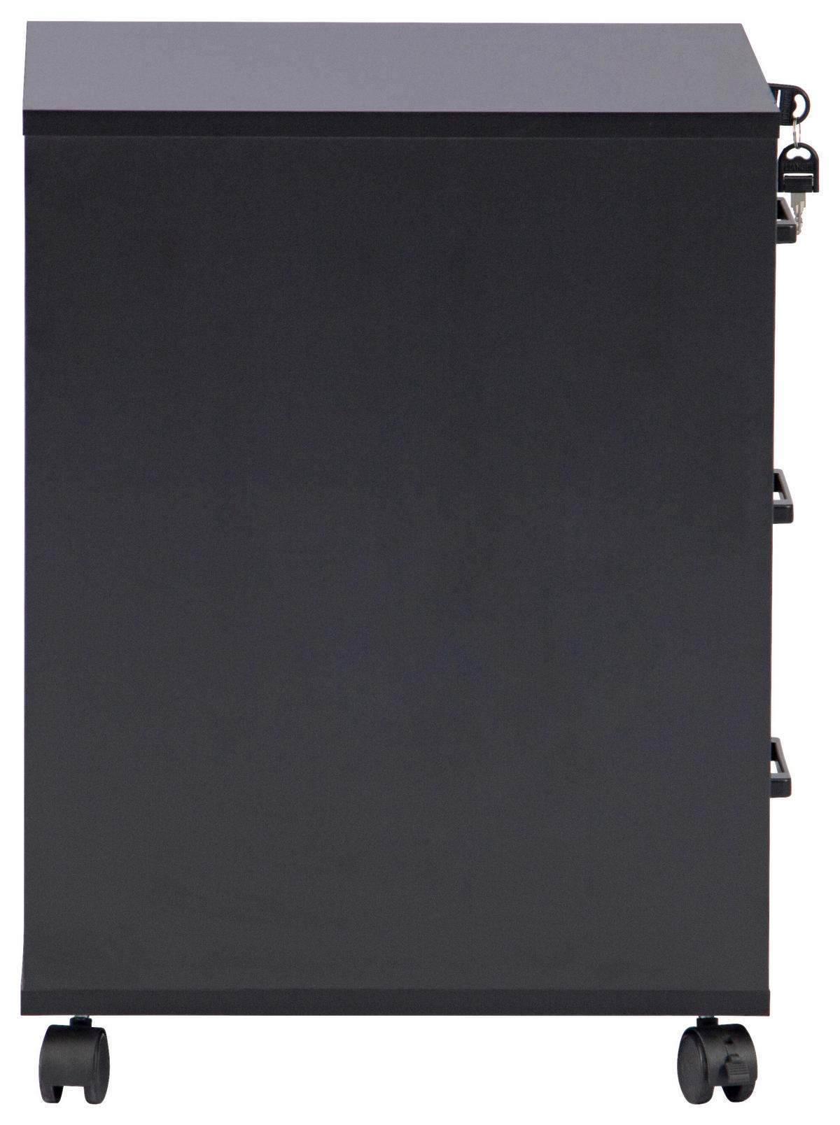 ROLLCONTAINER Schwarz, Eiche Artisan  - Schwarz/Eiche Artisan, MODERN, Holzwerkstoff/Kunststoff (43/56/42cm) - Livetastic