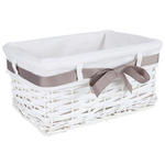 REGALKORB 30/20/14 cm   - Weiß/Grau, Basics, Holz/Textil (30/20/14cm) - Landscape