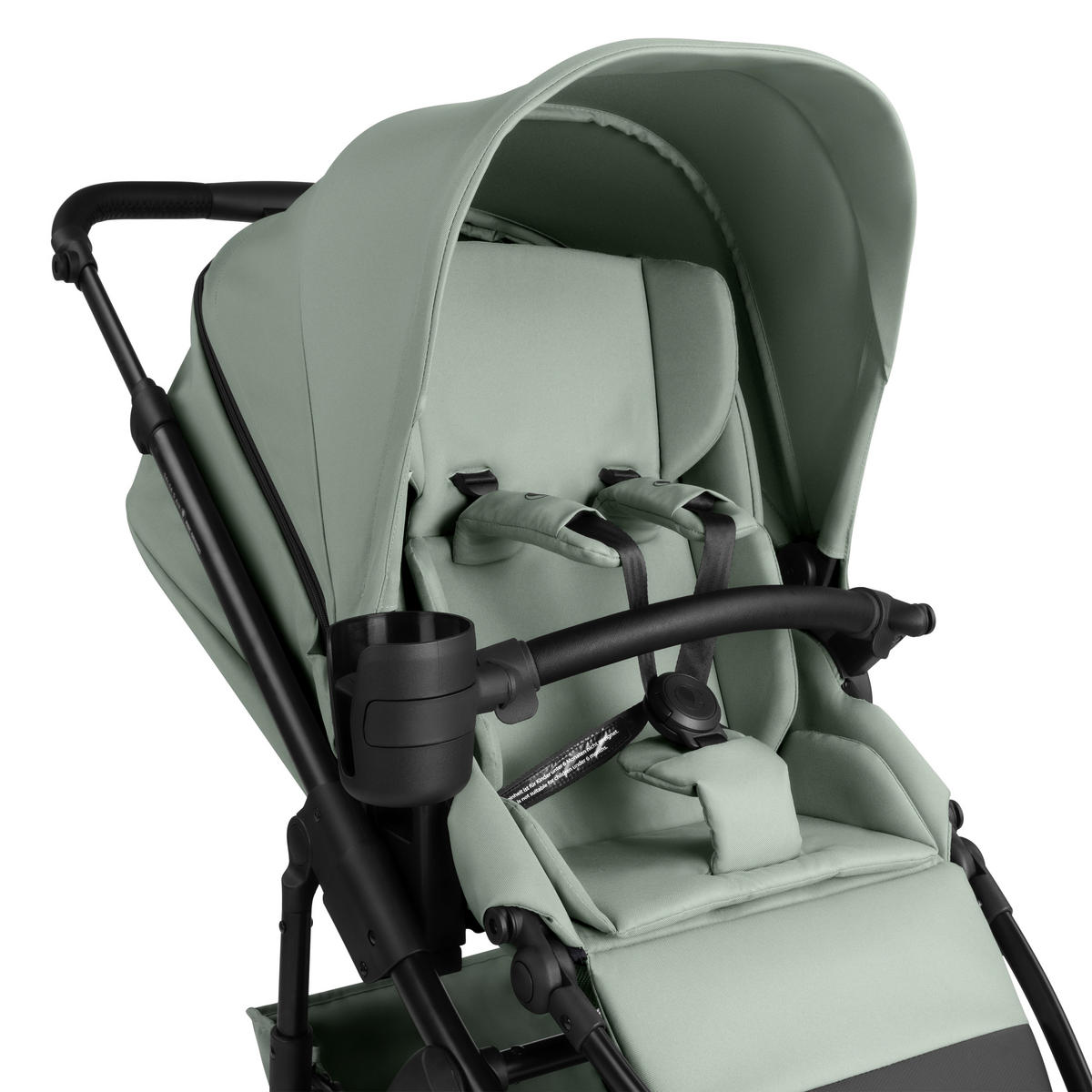 KINDERWAGENSET  Salsa 5 Air Set  Pine  - Pastellgrün/Schwarz, Basics, Textil/Metall (63/118/95,5cm) - ABC Design