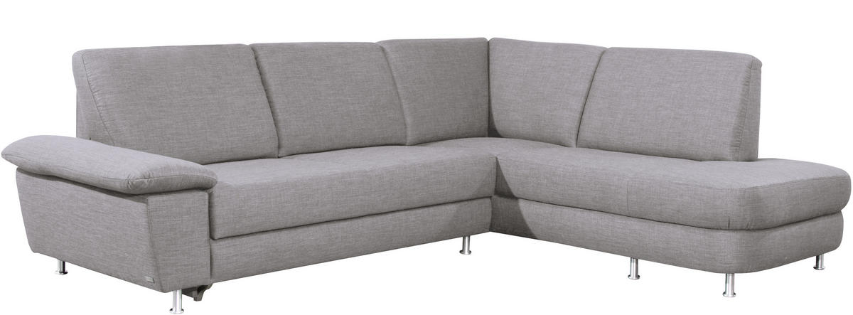 ROHOVÁ SEDACIA SÚPRAVA, textil, sivá - sivá/hliníková, Konventionell, kov/textil (262/212cm) - Ada Austria