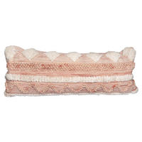 DEKORAČNÝ VANKÚŠ 95/35 cm - krémová/ružová, Konventionell, textil (95/35cm)