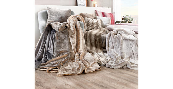 FELLDECKE BÄR 150/200 cm  - Beige, Design, Textil (150/200cm) - Novel