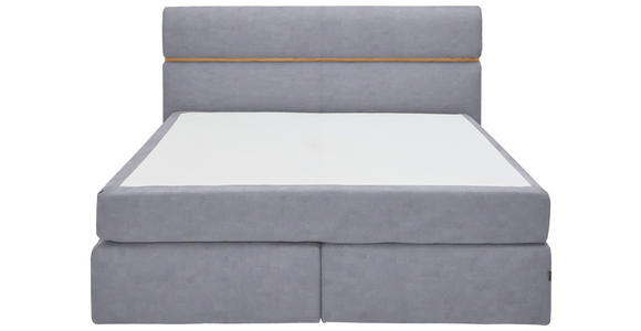 BOXSPRINGBETT 180/200 cm in Grau, Eichefarben - Eichefarben/Schwarz, KONVENTIONELL, Holz/Kunststoff (180/200cm) - Dieter Knoll