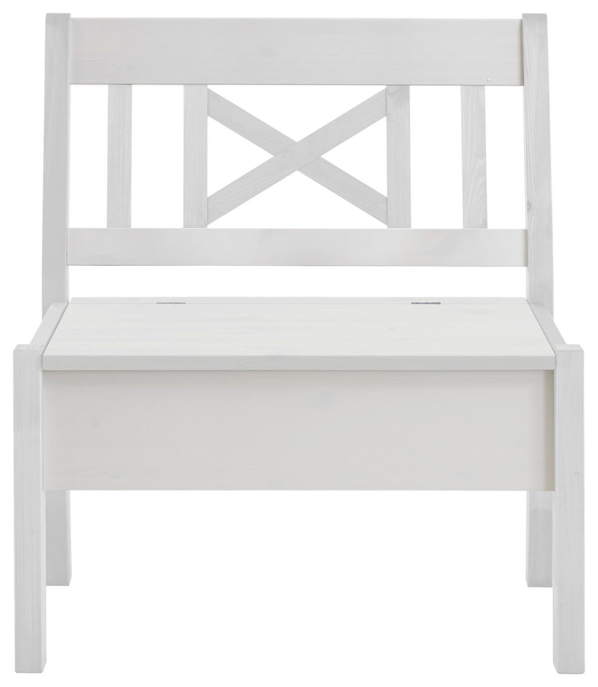 SITZBANK 84/93/58 cm Weiß Kiefer massiv  - Weiß, ROMANTIK / LANDHAUS, Holz (84/93/58cm) - Boxxx
