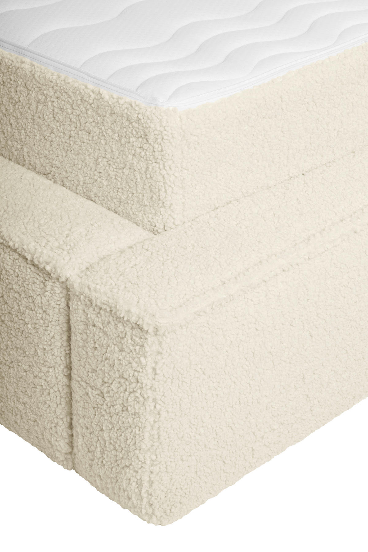 KONTINENTALSÄNG 160/200 cm  i beige  - beige/svart, Klassisk, trä/textil (160/200cm) - Visionight