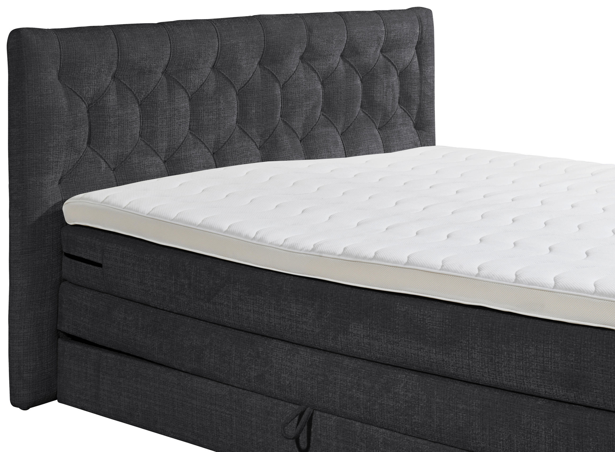 BOXSPRINGOVÁ POSTEĽ, 180/200 cm, čierna - čierna, Modern, kompozitné drevo/textil (180/200cm) - MID.YOU