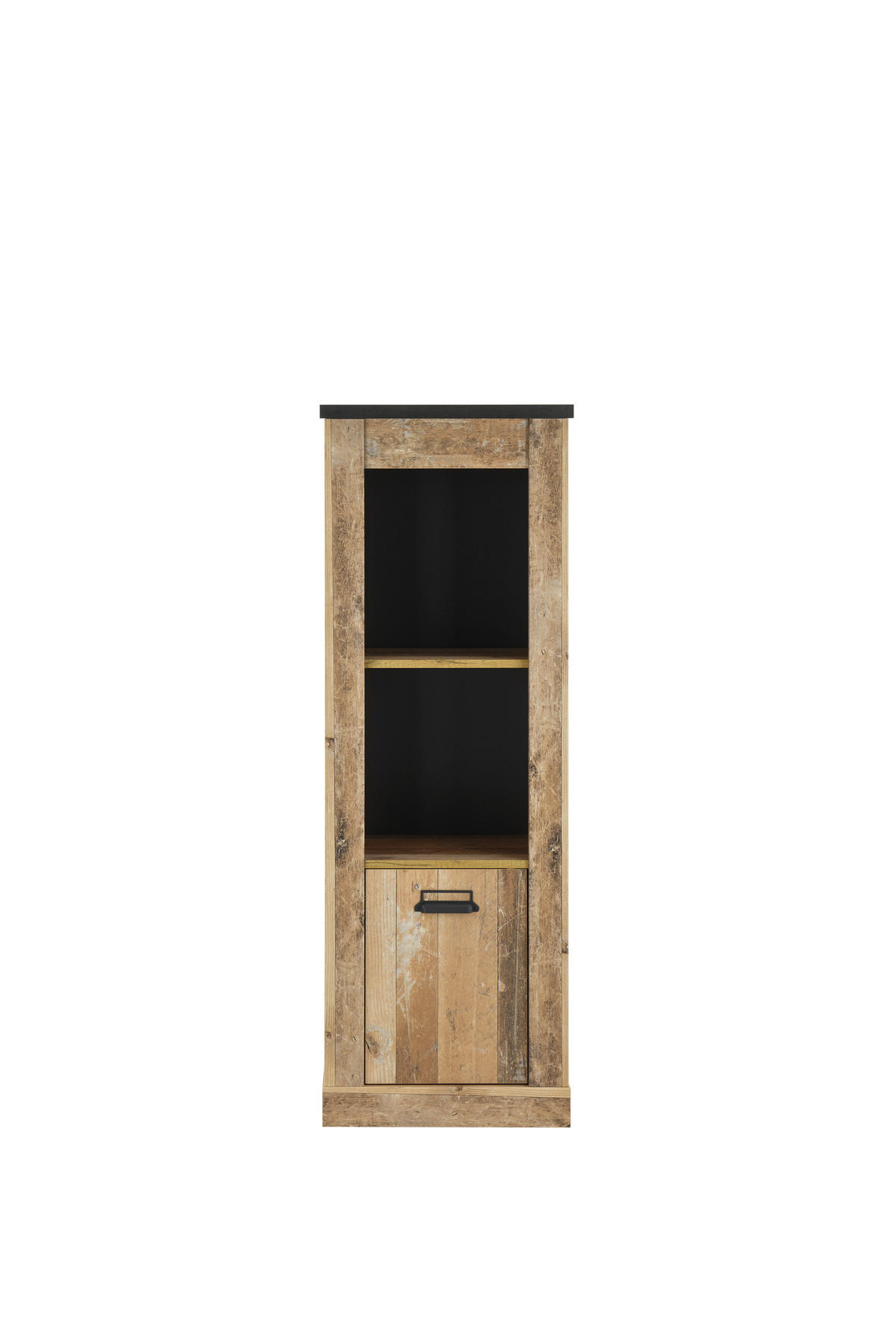 MIDISCHRANK 51/146/38 cm  - Schwarz/Braun, Trend, Holzwerkstoff/Metall (51/146/38cm) - MID.YOU
