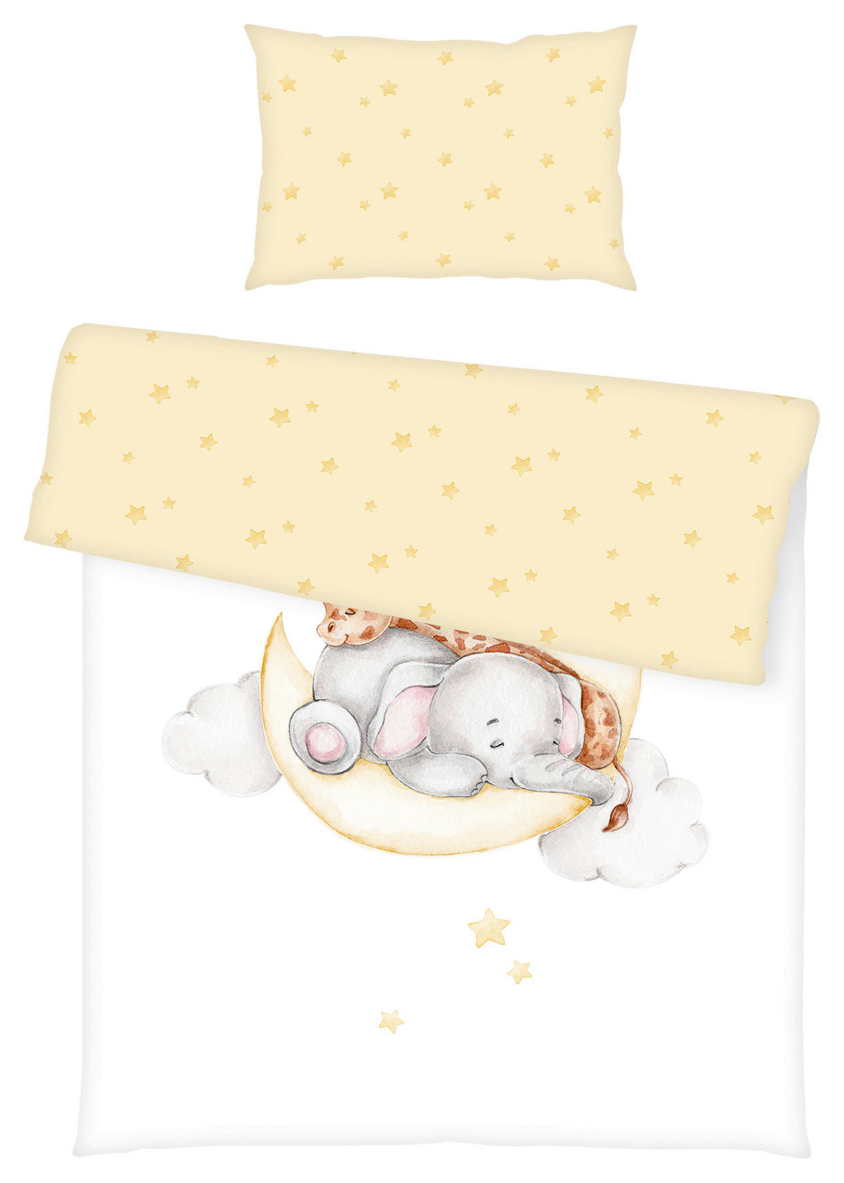 BABYBETTWÄSCHESET 100/135 cm  - Blau/Weiss, Konventionell, Textil (100/135cm)