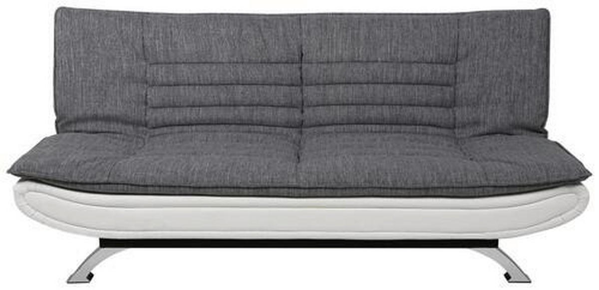 SCHLAFSOFA in Textil Grau, Weiss  - Chromfarben/Weiss, Design, Textil/Metall (196/91/98cm) - MID.YOU