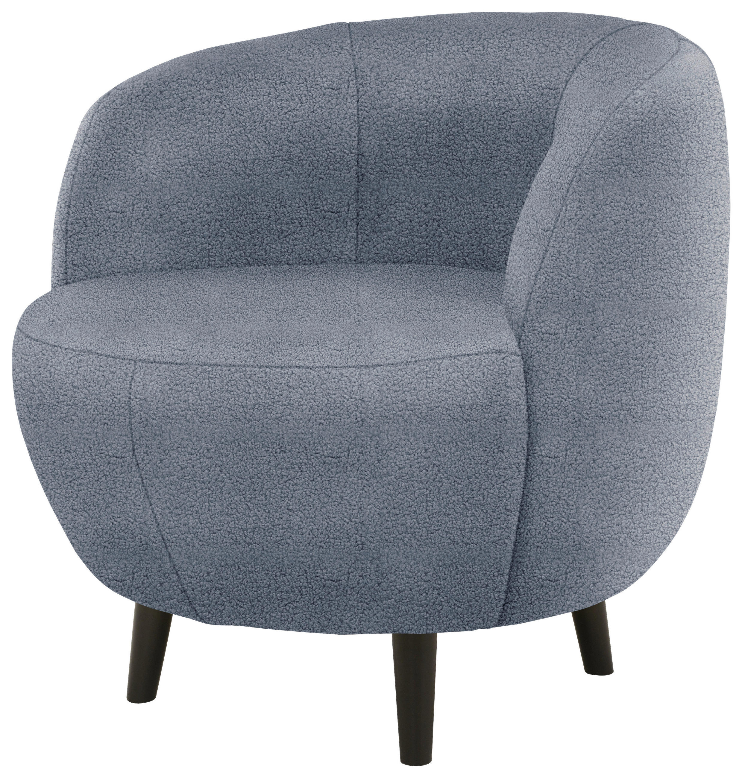 SESSEL Webstoff Blau    - Blau/Schwarz, Design, Holz/Textil (72/72/76cm) - LOOKS by W.Joop
