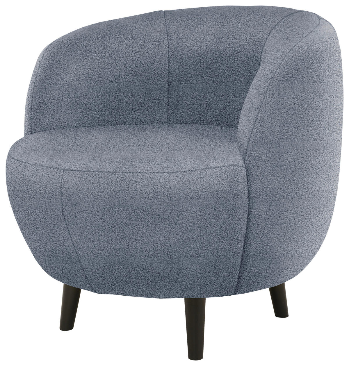 SESSEL Webstoff Blau    - Blau/Schwarz, Design, Holz/Textil (72/72/76cm) - LOOKS by W.Joop