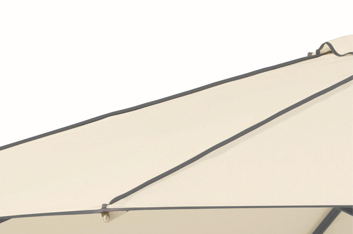 SONNENSCHIRM 300 cm Naturfarben  - Anthrazit/Naturfarben, Basics, Textil/Metall (300/275/300cm) - Schneider