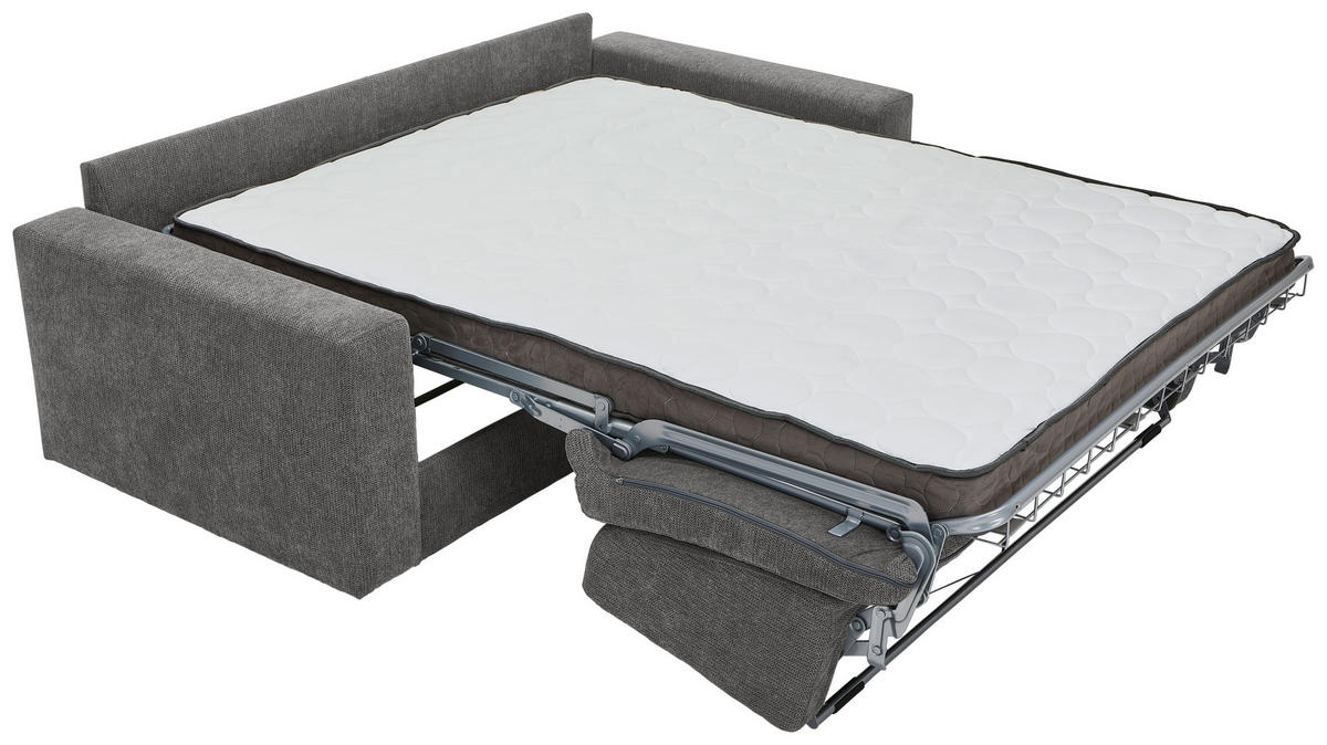 SCHLAFSOFA in Webstoff Grau  - Schwarz/Grau, KONVENTIONELL, Kunststoff/Textil (198/84/96cm) - Carryhome