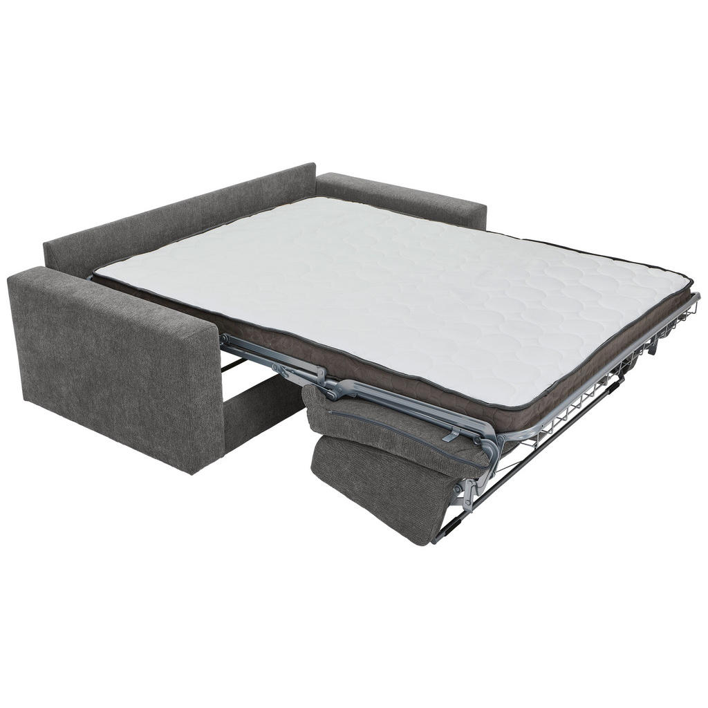 Thumbnail - Carryhome Schlafsofa, Grau, Textil, 3-Sitzer, Füllung: Schaumstoff, 198x84x96 cm, Stoffauswahl, Liegefunktion, Schlafen ...