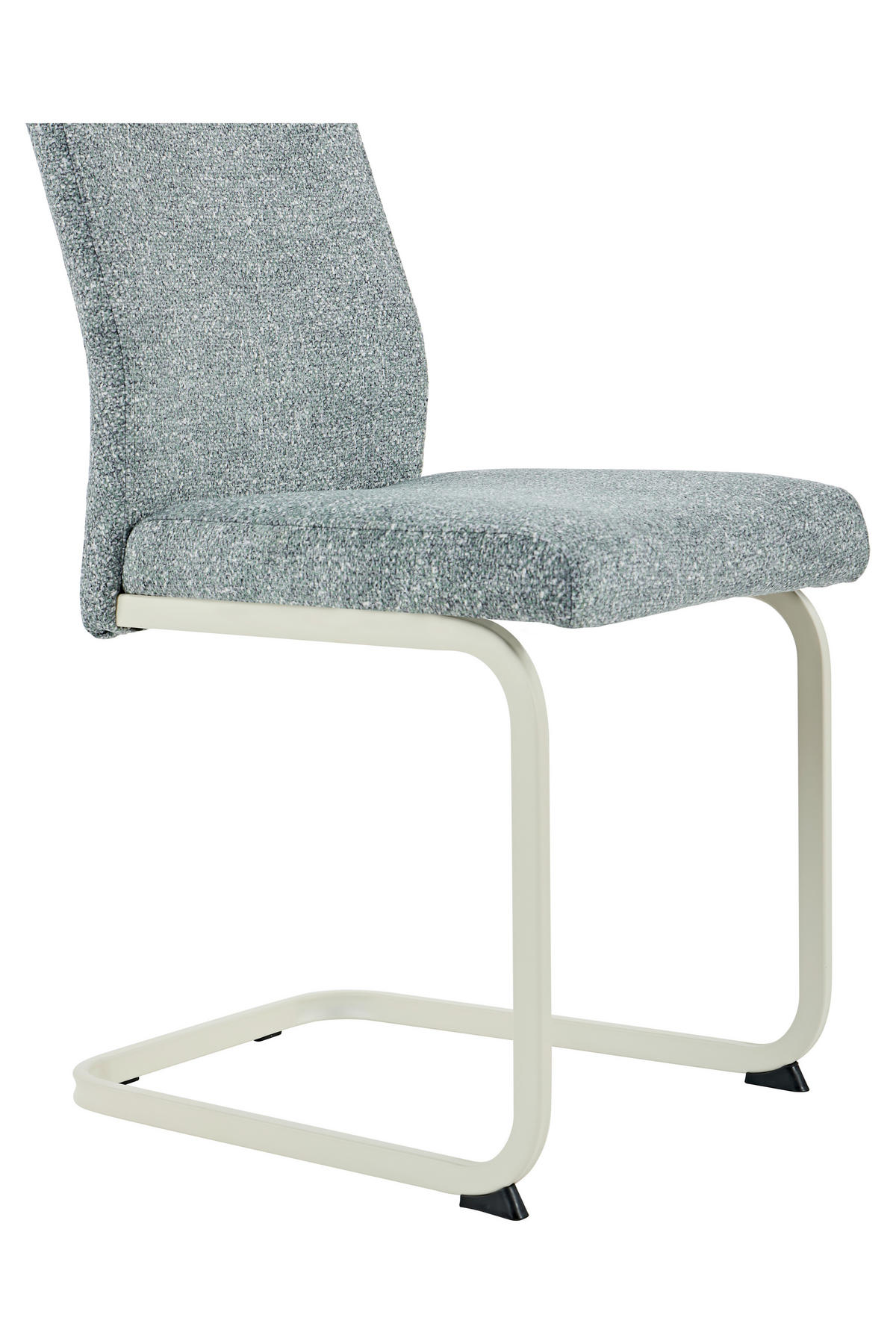 SCHWINGSTUHL-SET 4 Stück  in Stahl Webstoff, Mikrofaser  - Creme/Mintgrün, MODERN, Textil/Metall (45/98/59cm) - P & B