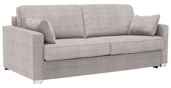 SCHLAFSOFA  in Webstoff Naturfarben  - Chromfarben/Naturfarben, KONVENTIONELL, Textil/Metall (208/86/97cm) - Novel