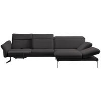 ECKSOFA Grau Echtleder  - Anthrazit/Grau, Design, Leder/Metall (299/203cm) - Himolla