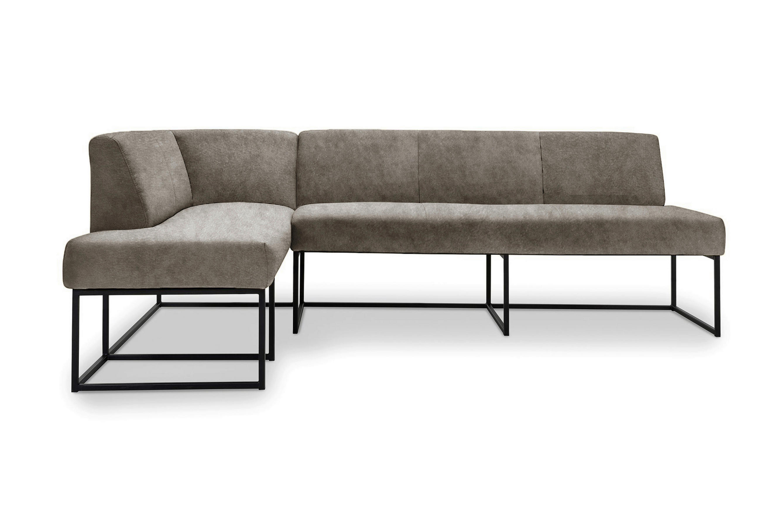 UGAONA KLUPA  siva   - siva/crna, Moderno, drvo/metal (245/159cm) - Livetastic