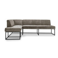 UGAONA KLUPA  siva   - siva/crna, Moderno, drvo/metal (245/159cm) - Livetastic