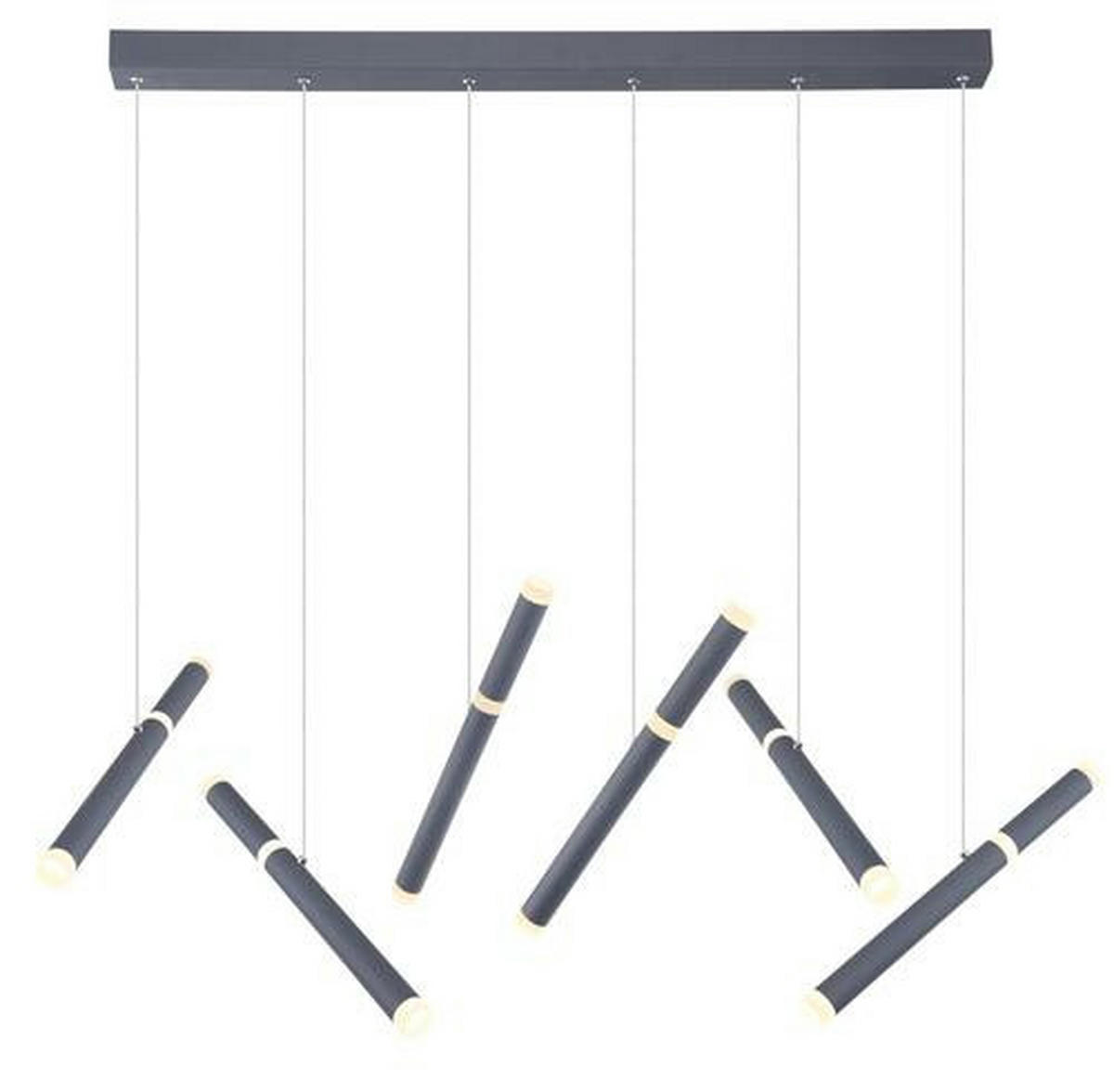 LED-HÄNGLAMPA 105/33/120 cm  - opal/grafitfärgad, Design, metall/plast (105/33/120cm) - Globo