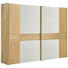 SCHWEBETÜRENSCHRANK in massiv Eiche Weiß, Eichefarben - Eichefarben/Weiß, Design, Glas/Holz (299,2/231,0/70,8cm) - Valdera SCHWEBETÜRENSCHRANK in massiv Eiche Weiß, Eichefarben - Eichefarben/Weiß, Design, Glas/Holz (299,2/231,0/70,8cm) - Valdera
