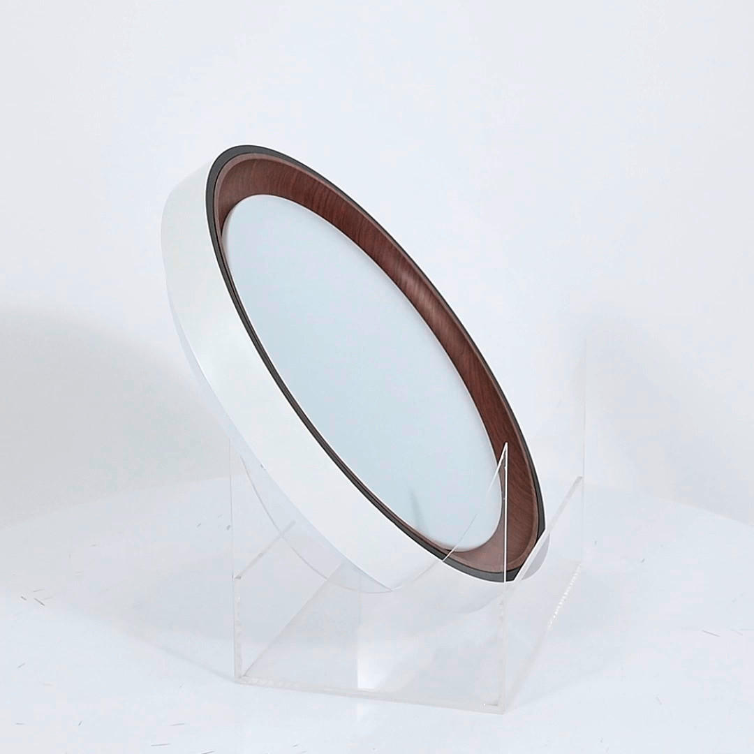 DECKENLEUCHTE  40/7 cm    - Walnussfarben/Schwarz, Trend, Kunststoff/Metall (40/7cm) - Novel