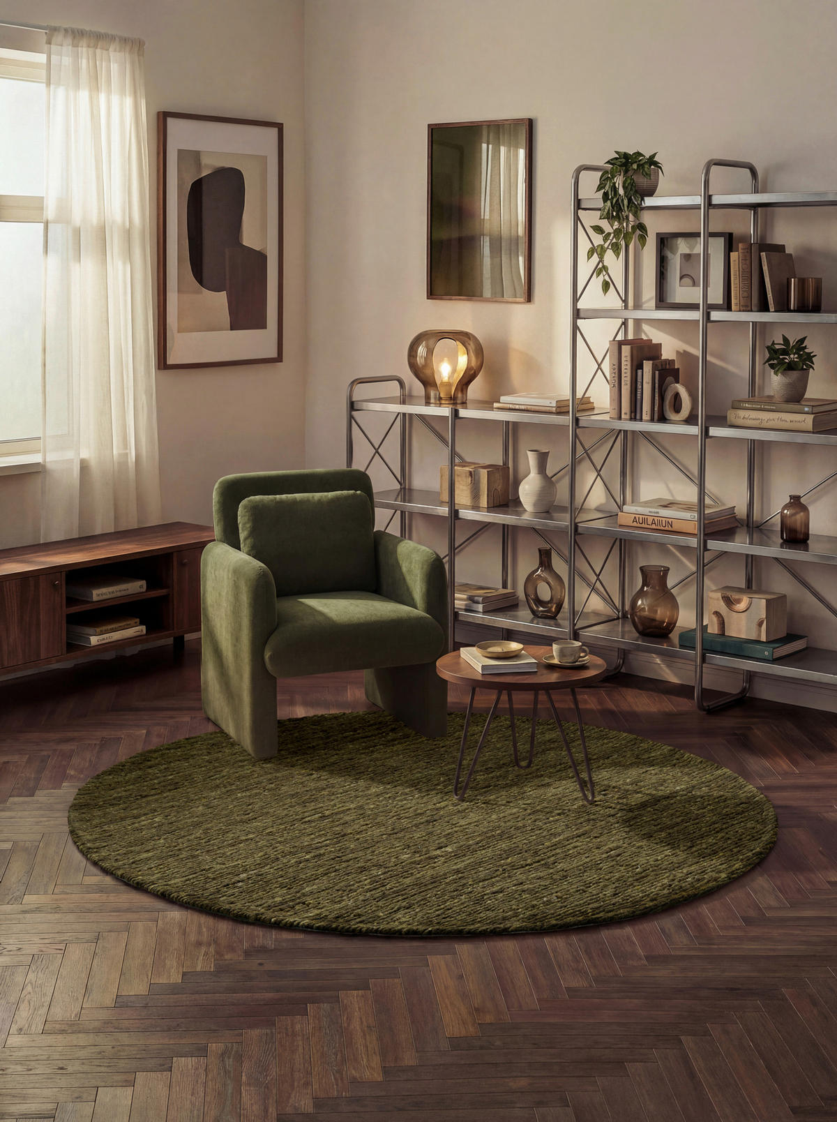 WOLLTEPPICH 160 cm Bexley Woolwich Olivgrün  - Olivgrün, Basics, Textil (160cm) - Ted Baker