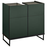 WASCHBECKENUNTERSCHRANK 60/59,4/31 cm  - Schwarz/Grün, Basics, Holzwerkstoff/Metall (60/59,4/31cm) - MID.YOU