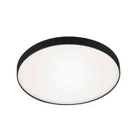 STROPNÉ LED SVIETIDLO, 28,5/6,5 cm  - čierna/biela, Basics, kov/plast (28,5/6,5cm)