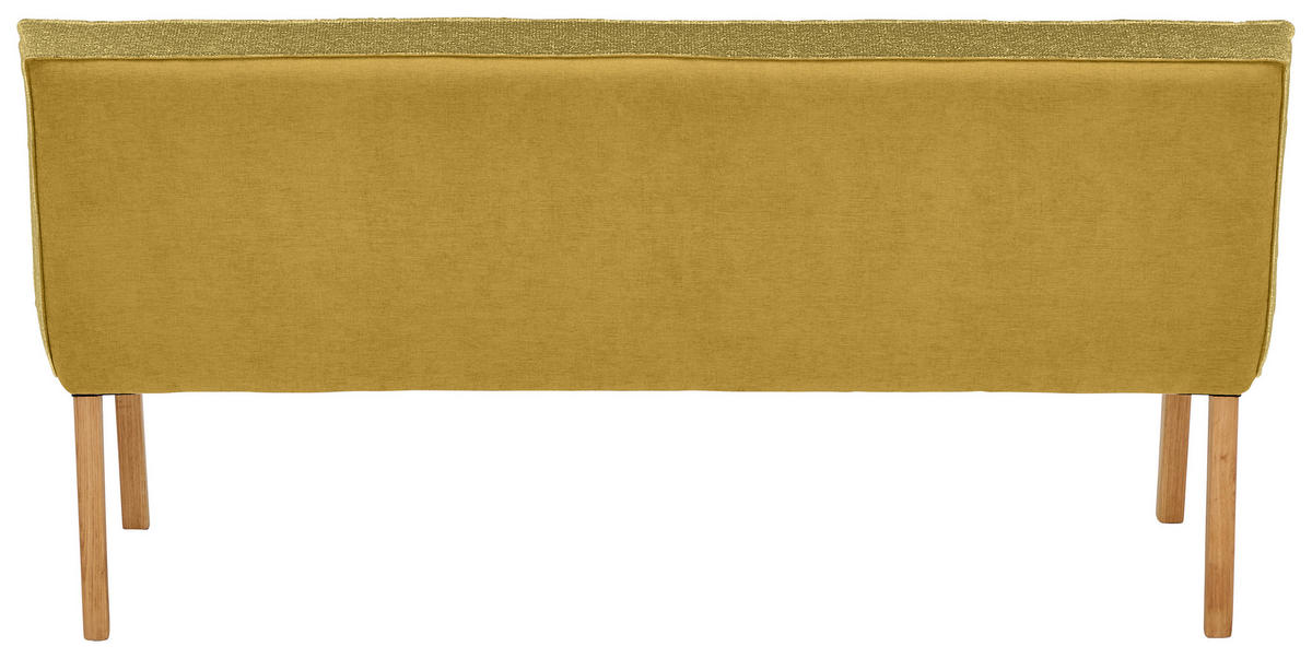 SITZBANK in Holz, Textil Gelb  - Eichefarben/Gelb, Design, Holz/Textil (157/88/63cm) - Linea Natura