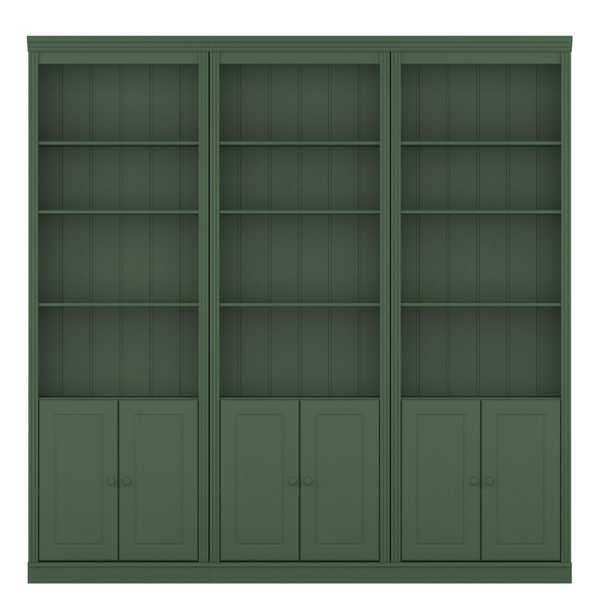 BÜCHERWAND  222/223/37 cm Grün  - Grün, Design, Holz (222/223/37cm) - Livetastic