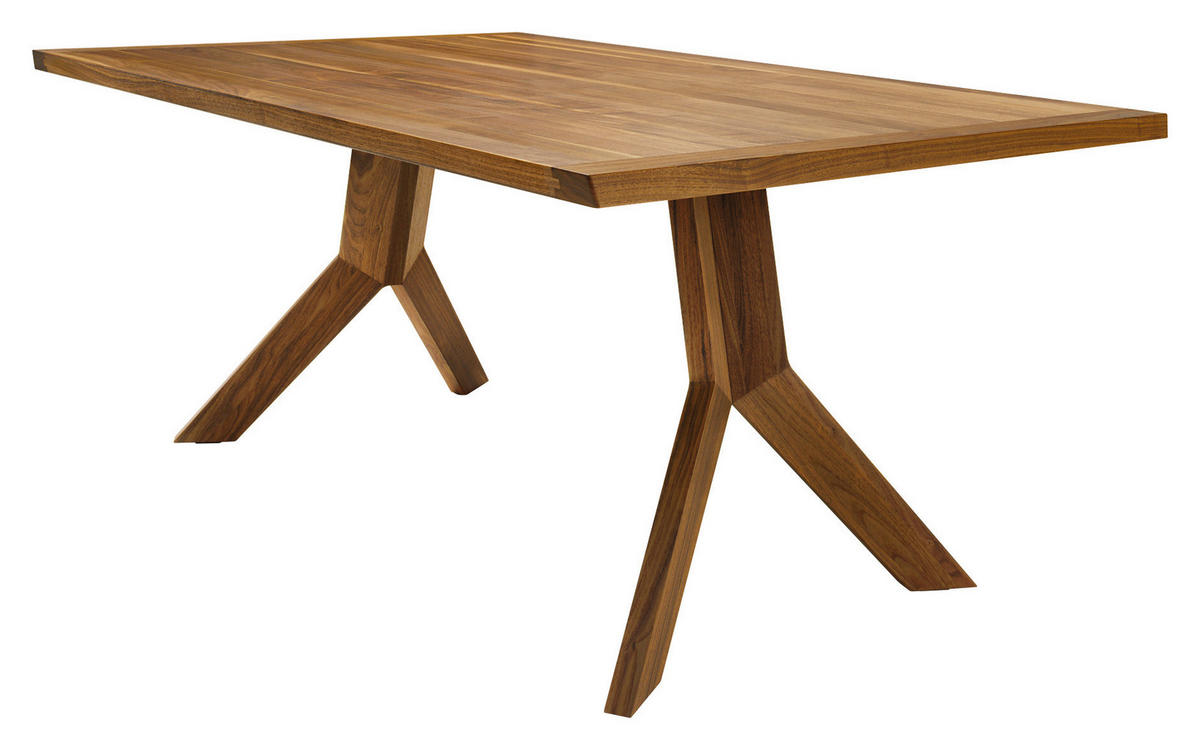 ESSTISCH in Holz 140/100/75 cm  - Nussbaumfarben, Design, Holz (140/100/75cm) - TEAM 7