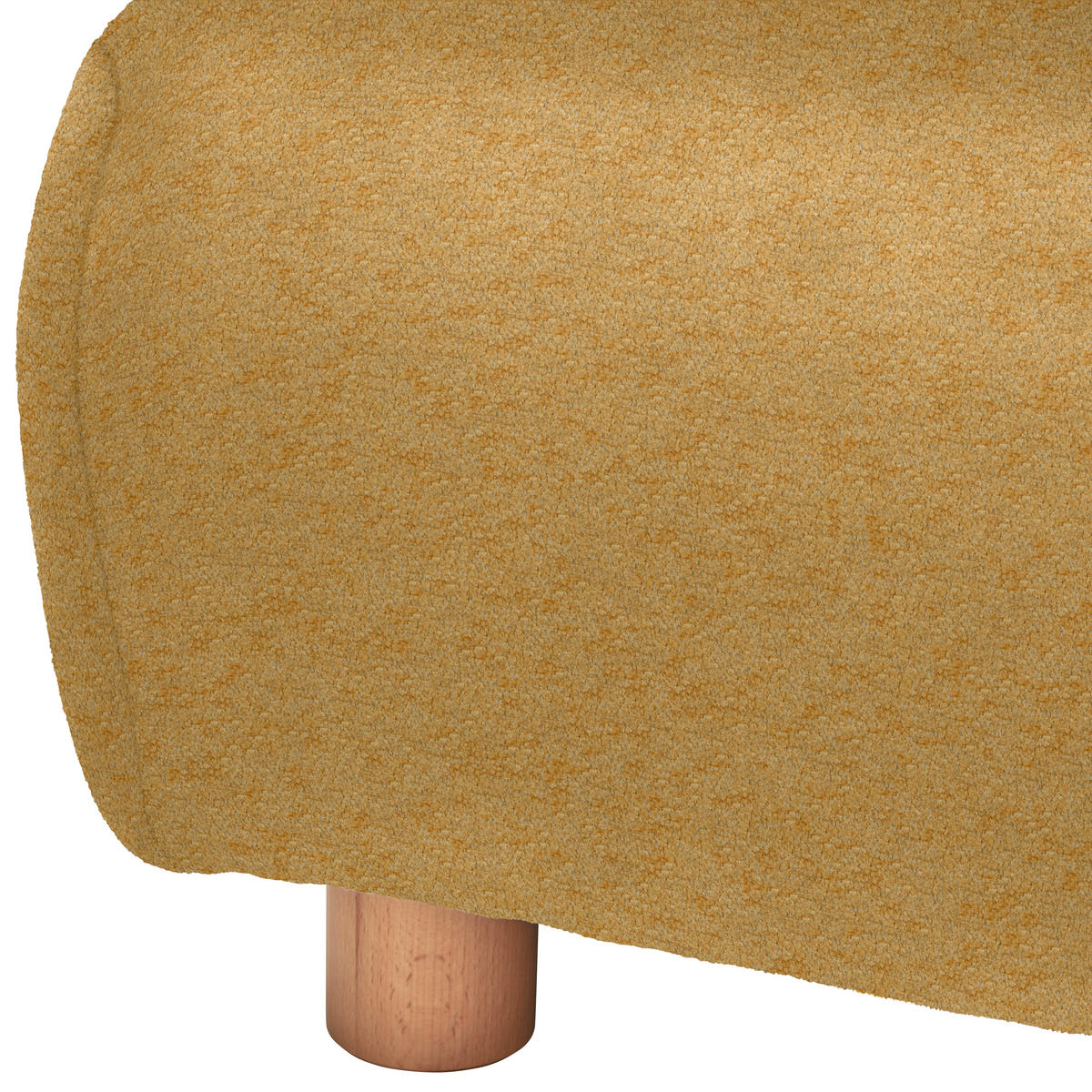 ECKSOFA in Velours Currygelb  - Currygelb, Natur, Holz/Textil (150/329cm) - Lomoco