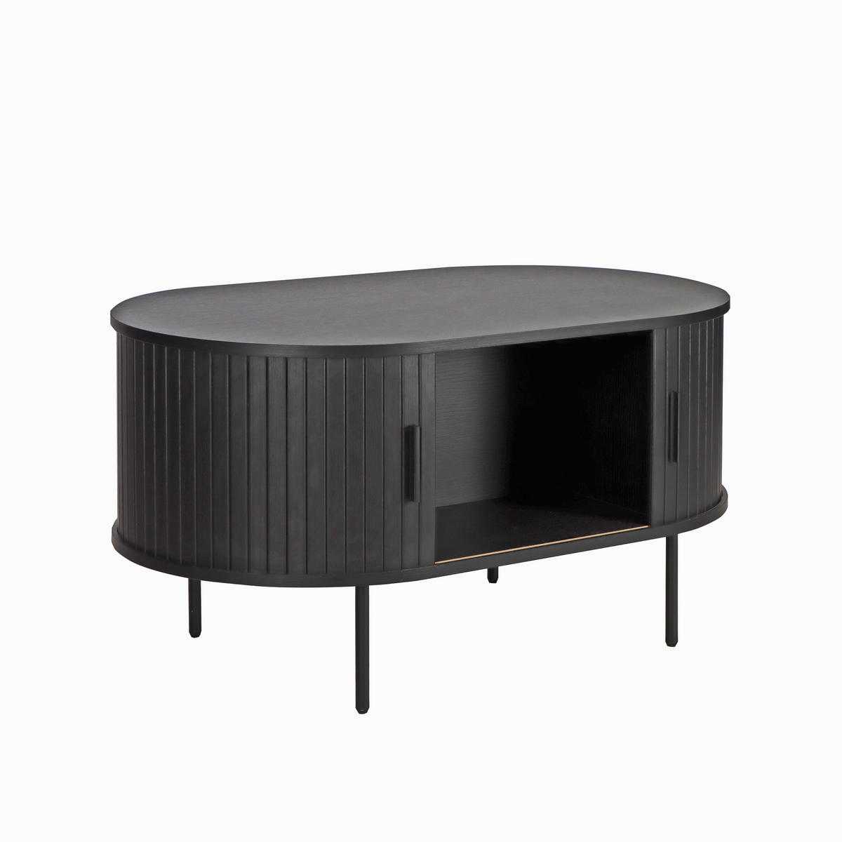 COUCHTISCH - Schwarz, Design, Holzwerkstoff/Metall (100/60/55cm) - Livetastic