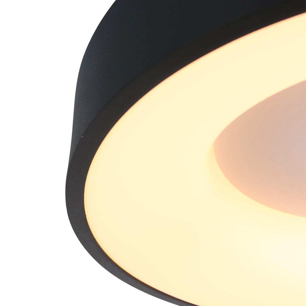 LED-DECKENLEUCHTE Ringlede 30/9 cm   - Schwarz, Basics, Kunststoff/Metall (30/9cm)